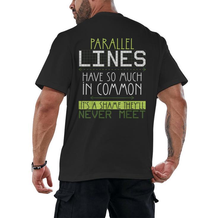 Nerdy Math Lovers Geometry Pun Mathematics Teachers Men's Back Print T-Shirt