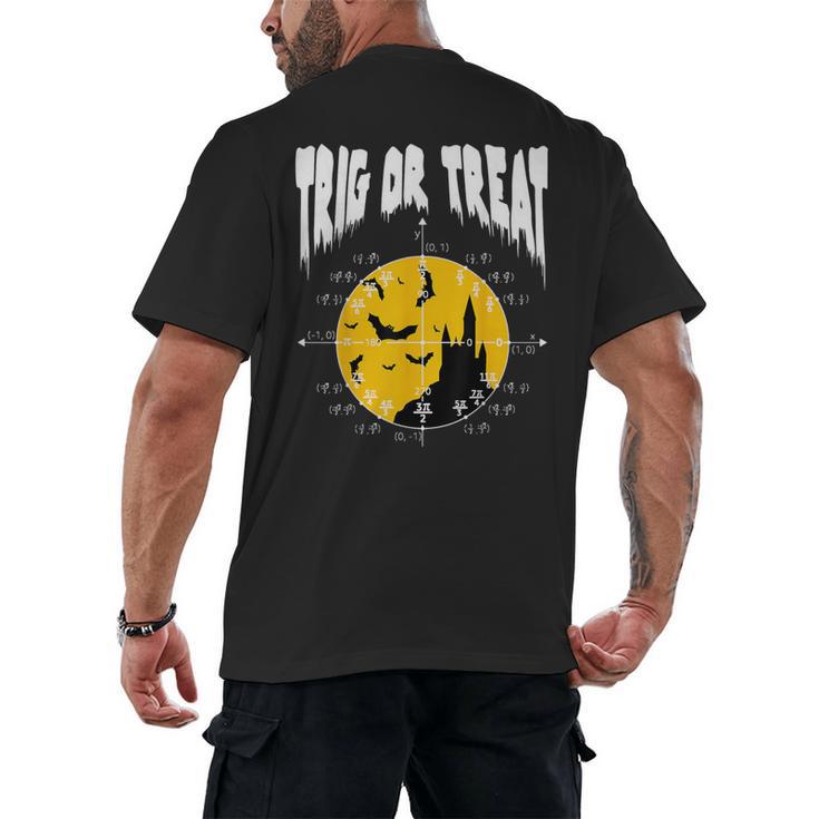 Nerdy Trig Or Treat Halloween Costume Math Teacher Men's Back Print T-Shirt