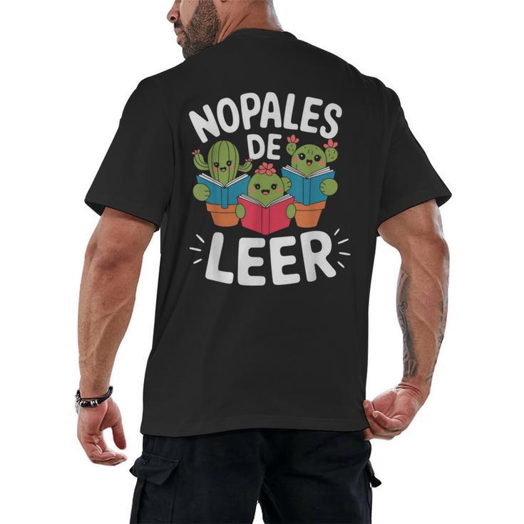 Nopales De Leer Bilingual Teacher Maestra Spanish Teacher Men's Back Print T-Shirt