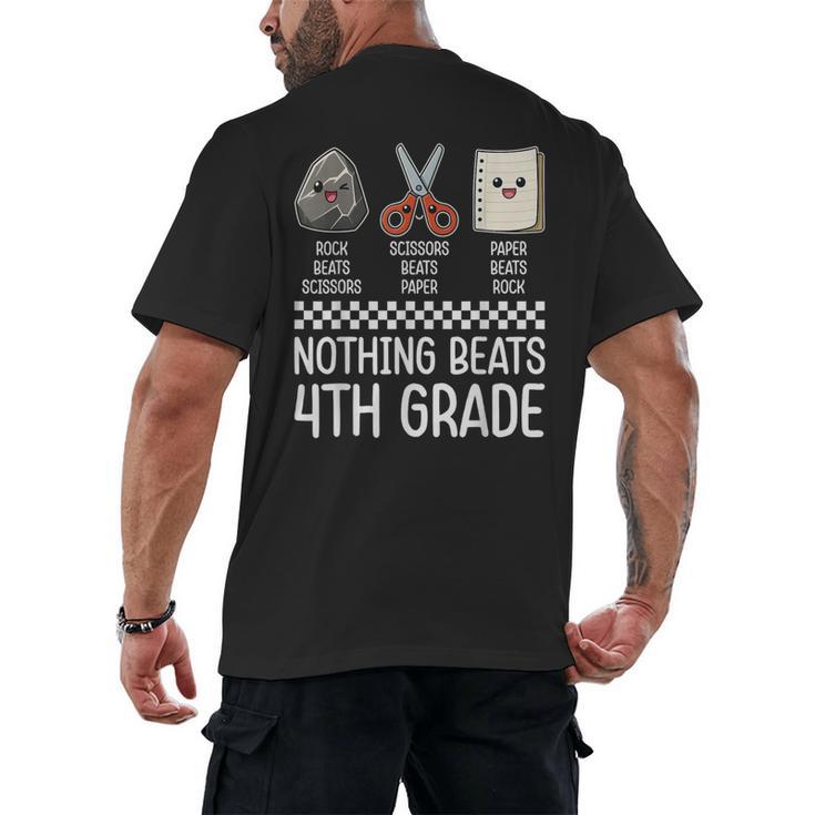Nothing Beats 4th Grade Back To School Kids Teachers Men's Back Print T-Shirt