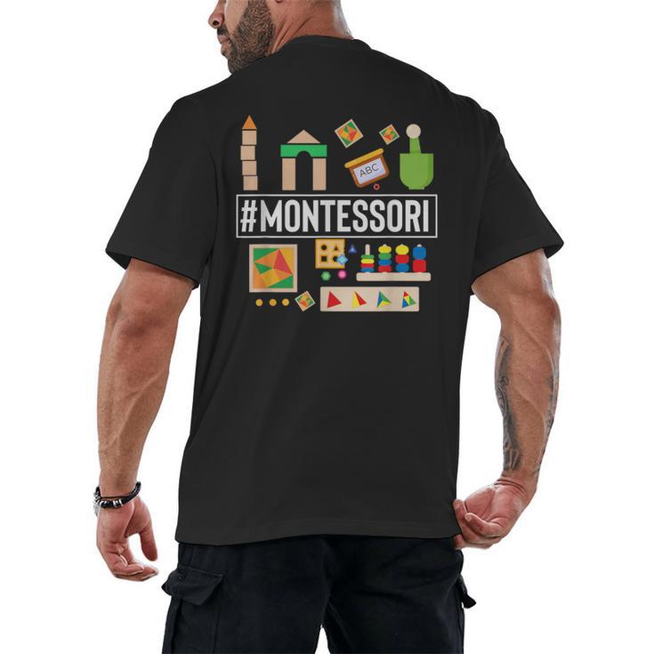 Novelty Montessori Studying Learning Schooling Teacher Love For Men Women Men's Back Print T-Shirt