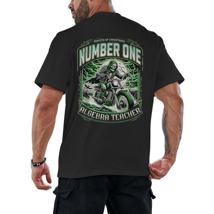 Number One Algebra Teacher 1 Career s Men's Back Print T-Shirt