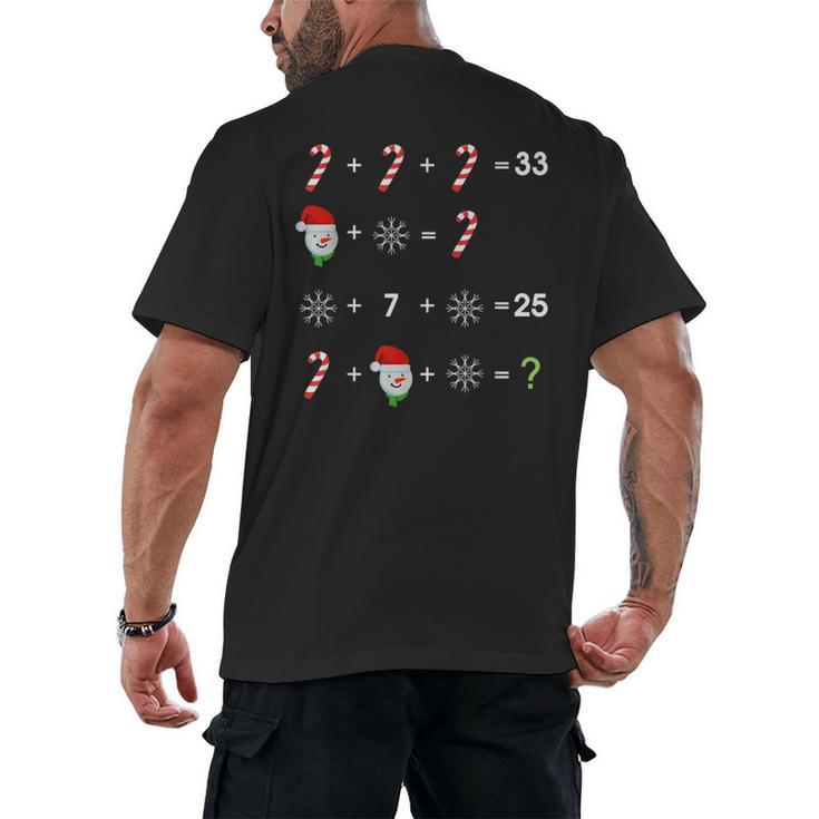 Order Of Operations Quiz Math Teacher Christmas Men's Back Print T-Shirt