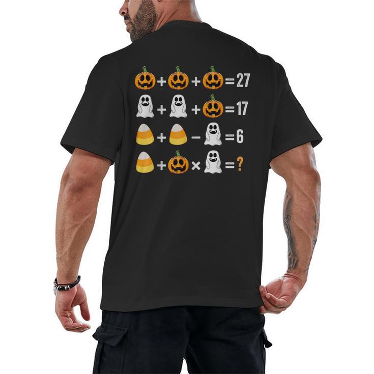 Order Of Operations Quiz Pumpkin Halloween Math Teacher Men's Back Print T-Shirt
