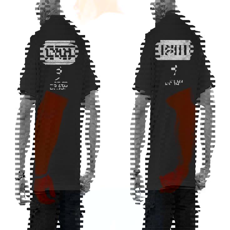 Oxford Comma English Teacher Shirt T-Shirt Men&#x27;s Back Print T-Shirt