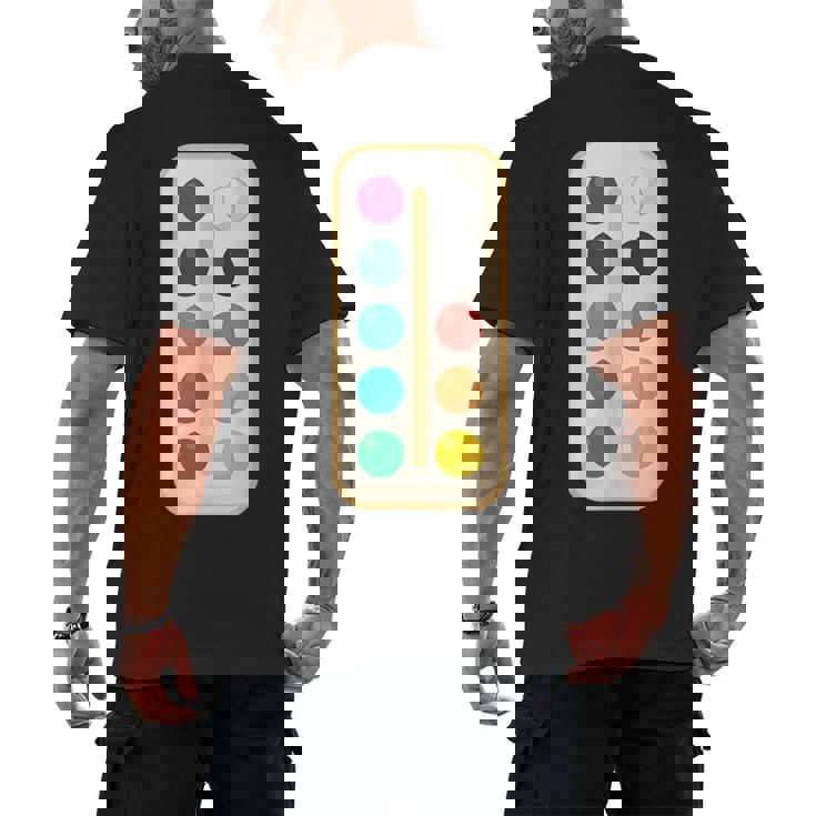 Paint Palette ArtSet Halloween Costume For Teachers Students For Men Women Kids Men&#x27;s Back Print T-Shirt