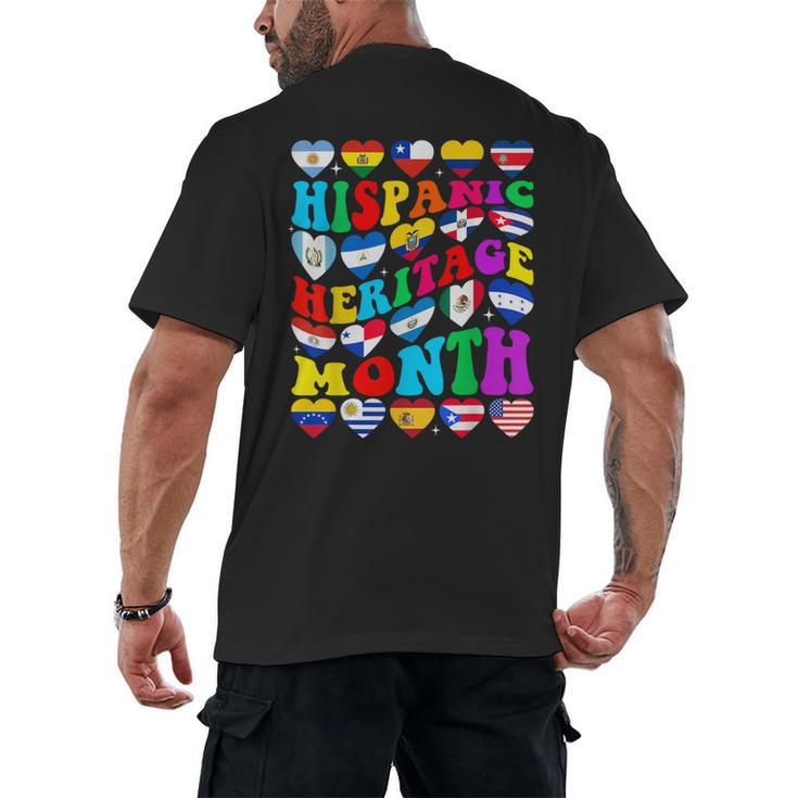 Hispanic Heritage Month 2025 Latino Puerto Rico Teacher Kids Men's Back Print T-Shirt