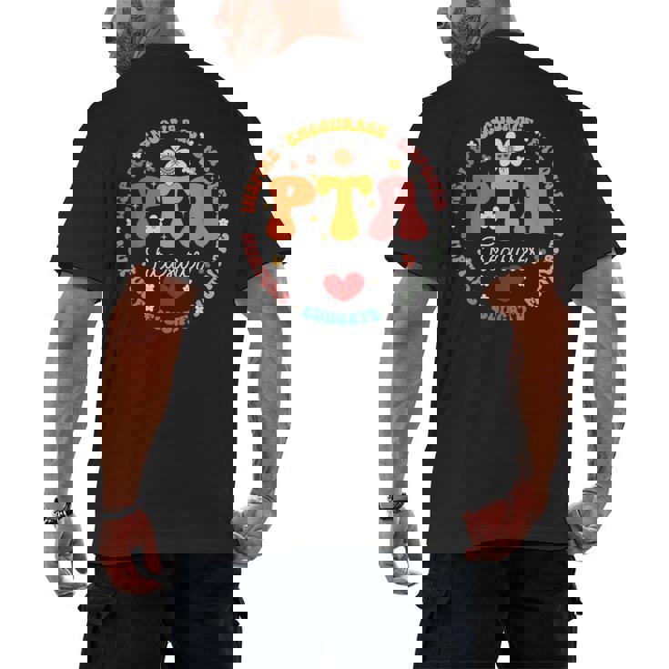 Parents Teacher Association Team Supporter PTA Treasurer For Men Women Girls Kids Men&#x27;s Back Print T-Shirt