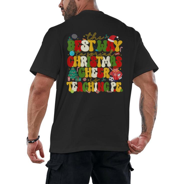 PE Teacher Christmas Holiday Men's Back Print T-Shirt
