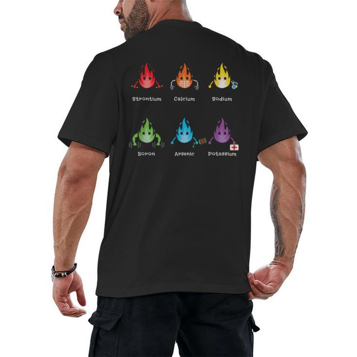 Periodic Elements Chemistry Lovers Science Teacher Men's Back Print T-Shirt