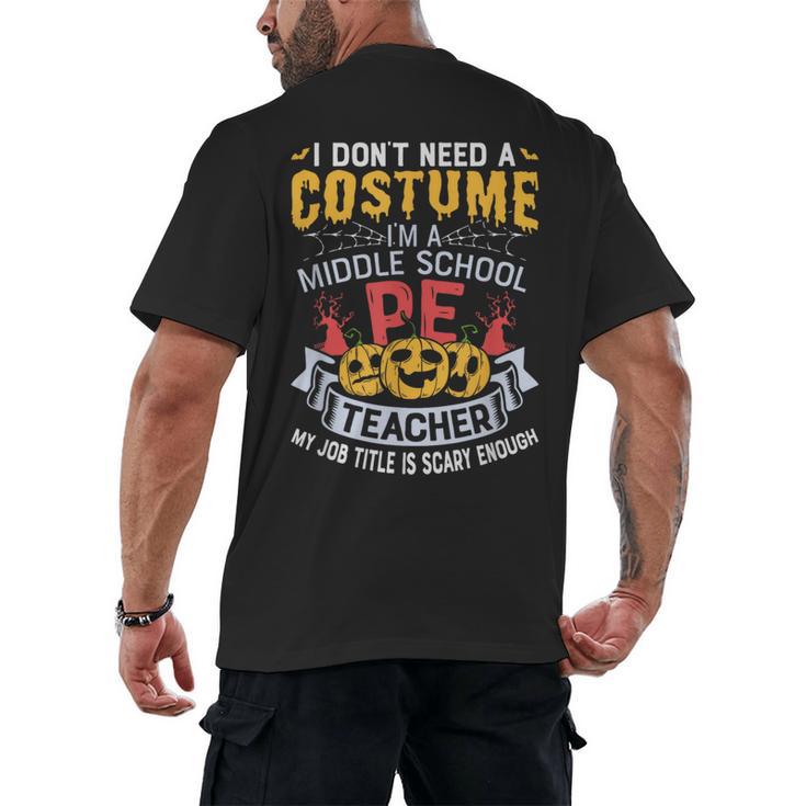 Physical Education School PE Teacher Halloween Costume Men Women Men's Back Print T-Shirt