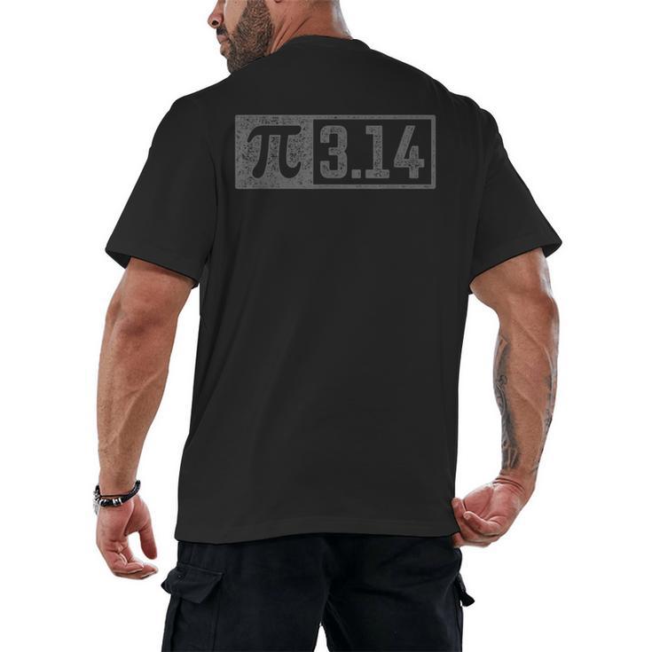 Pi Shirt For Teacher Vintage 314 Pi Digits Happy Pi Day Men's Back Print T-Shirt