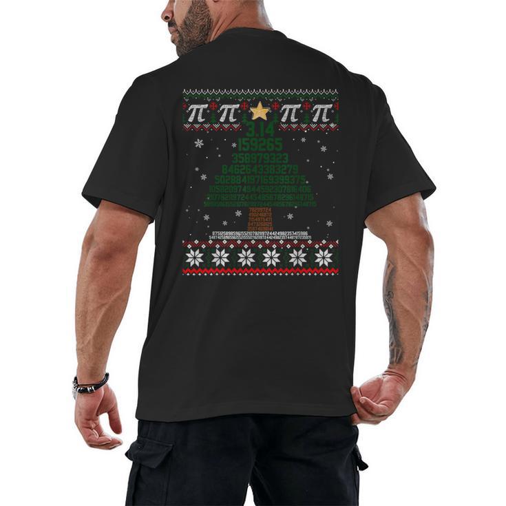 Pi Tree Christmas Math Teacher Ugly Sweater Men Women Kids Men's Back Print T-Shirt
