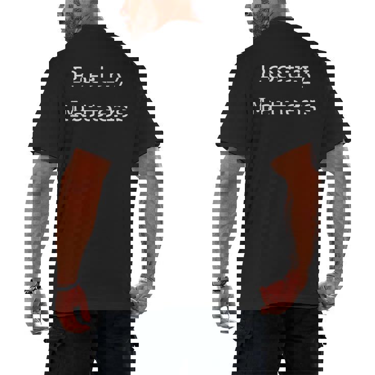 Poetry Matters Poem Writers Poet English Teacher Poetry Men&#x27;s Back Print T-Shirt