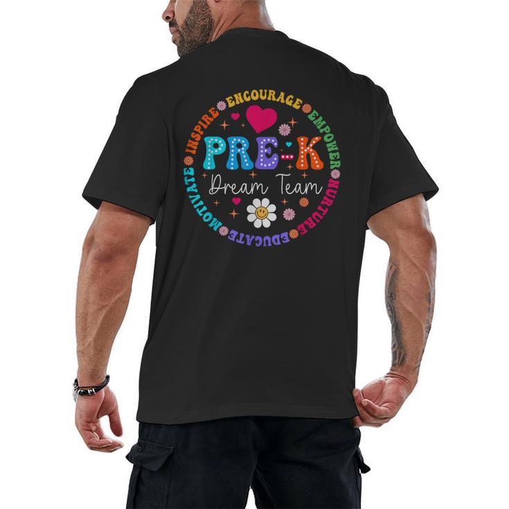 Pre K Dream Team Back To School Boys First Day Teacher Men's Back Print T-Shirt, trending gift