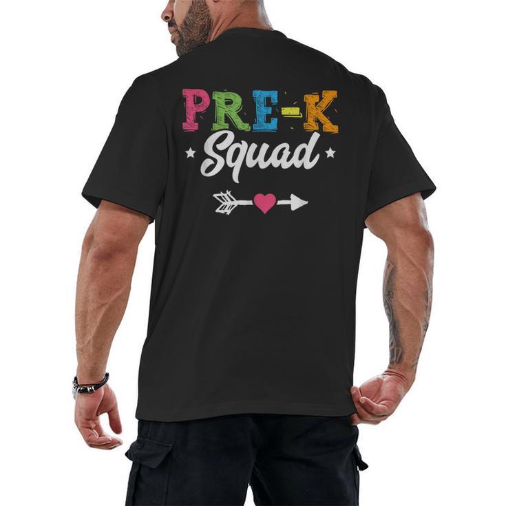 Pre-K Squad Teacher Student Kids Preschool Back To School Men's Back Print T-Shirt