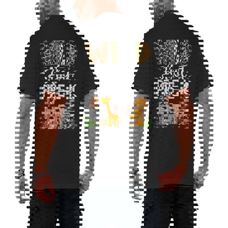 Pre-k Teacher Kids Back To School Wild About Pre-k Men&#x27;s Back Print T-Shirt