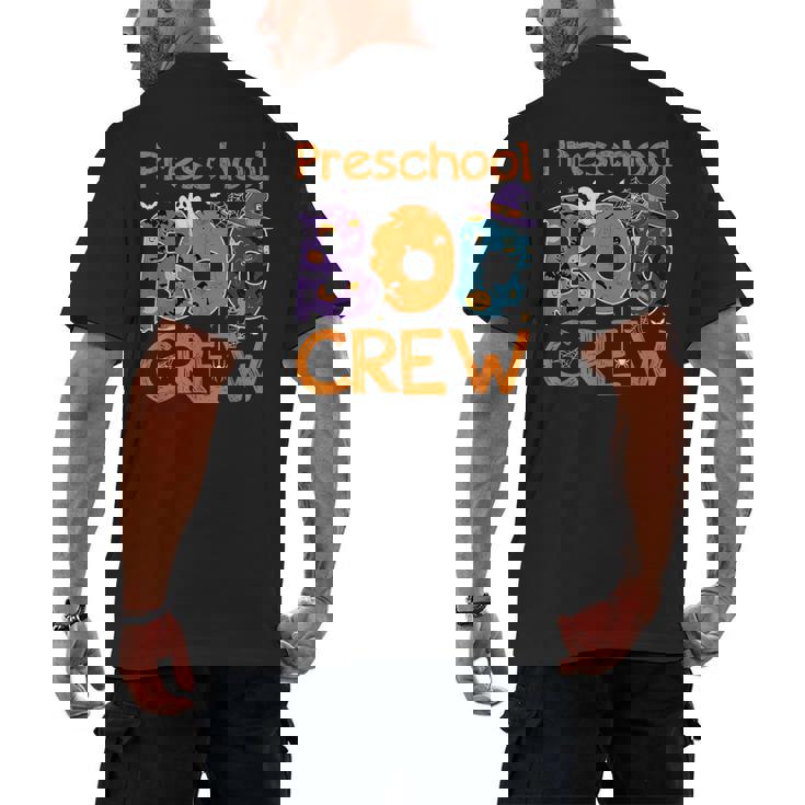 Preschool Boo Crew Preschool Halloween Teacher Kids Men&#x27;s Back Print T-Shirt