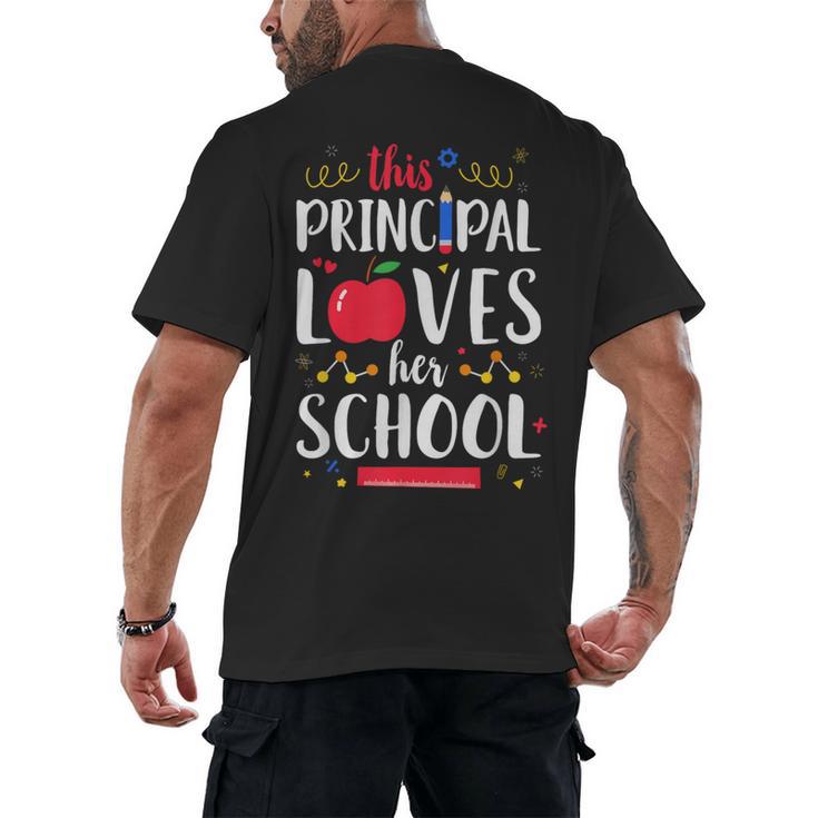 This Principal Loves Her School Teacher Appreciation Men's Back Print T-Shirt