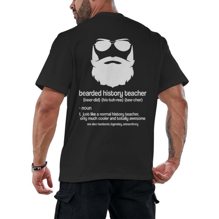 Professor Ancient Teaching Education Bearded History Teacher Men's Back Print T-Shirt