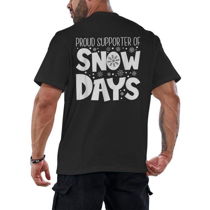 Proud Supporter Of Snow Days Teacher Christmas Men Women Men's Back Print T-Shirt