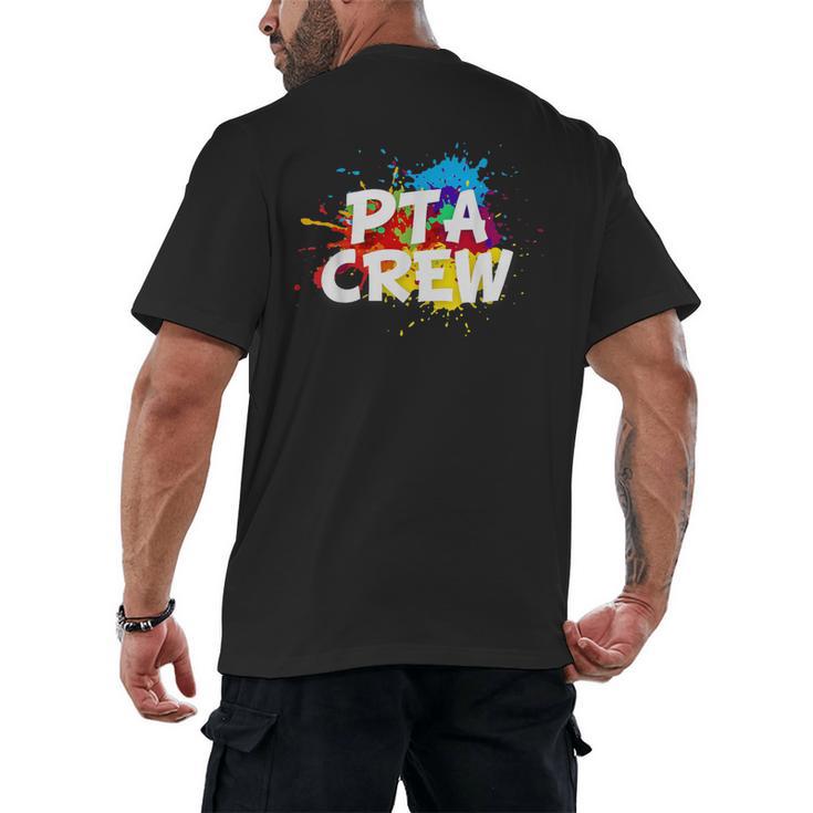 PTA Crew Back To School Volunteer Board Mom Parent Teacher Men's Back Print T-Shirt