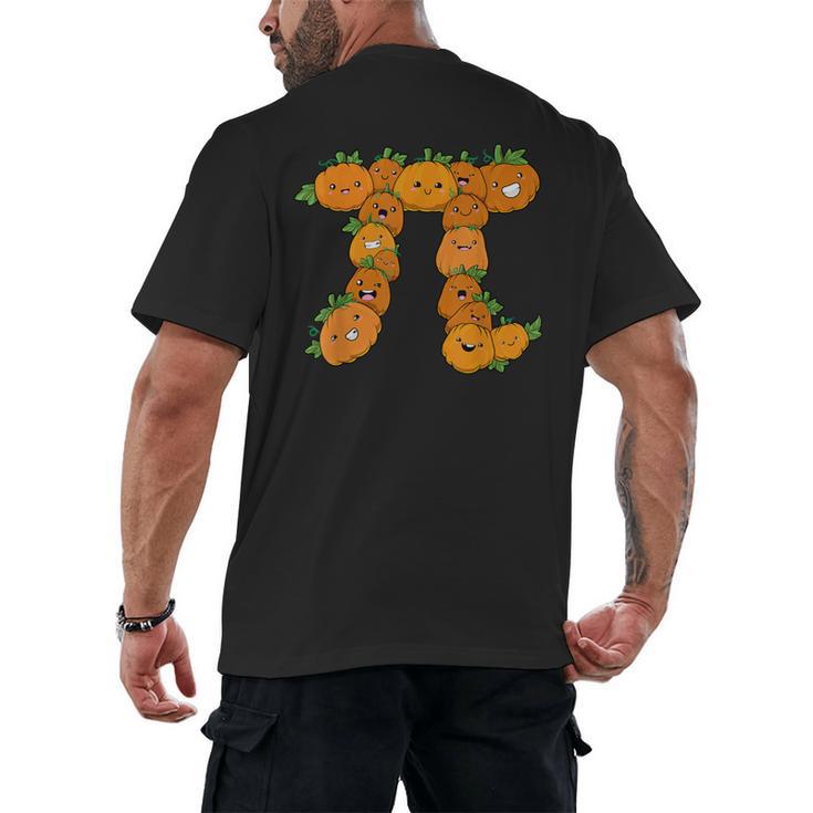 Pumpkin Pi Math Teacher Halloween Costume Geometry Men's Back Print T-Shirt