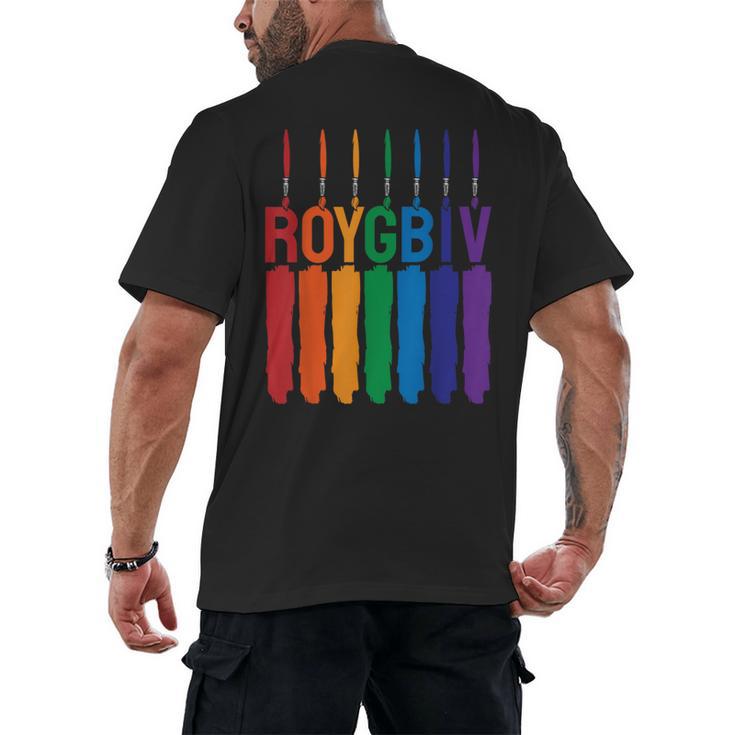 Rainbow Roygbiv Kids Artist Costume Art Teacher Men's Back Print T-Shirt, trending gift