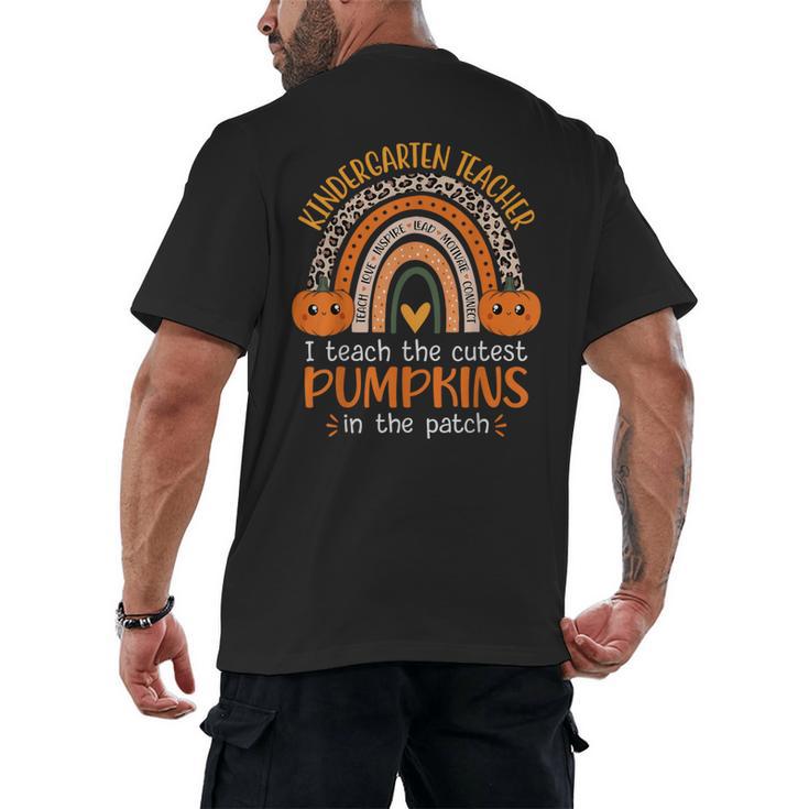 Rainbow I Teach The Cutest Pumpkins Kindergarten Teacher Men Women Men's Back Print T-Shirt
