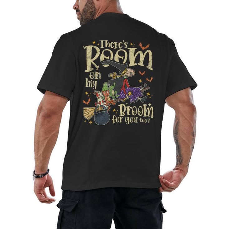 There's Room On My Broom For You Too Teacher Halloween Men's Back Print T-Shirt