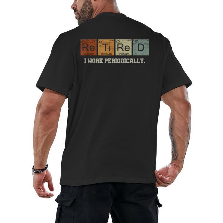 Retired Chemistry Teacher Science Retirement Chemistry Men's Back Print T-Shirt