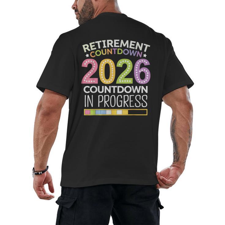 Retirement Class Of 2026 Teacher Countdown Loading Teacher Men's Back Print T-Shirt