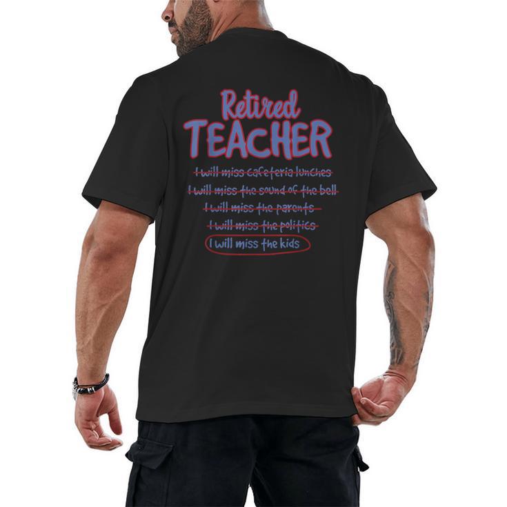 Retiring Teacher Tshirt For Retired Teachers For Men Women Men's Back Print T-Shirt