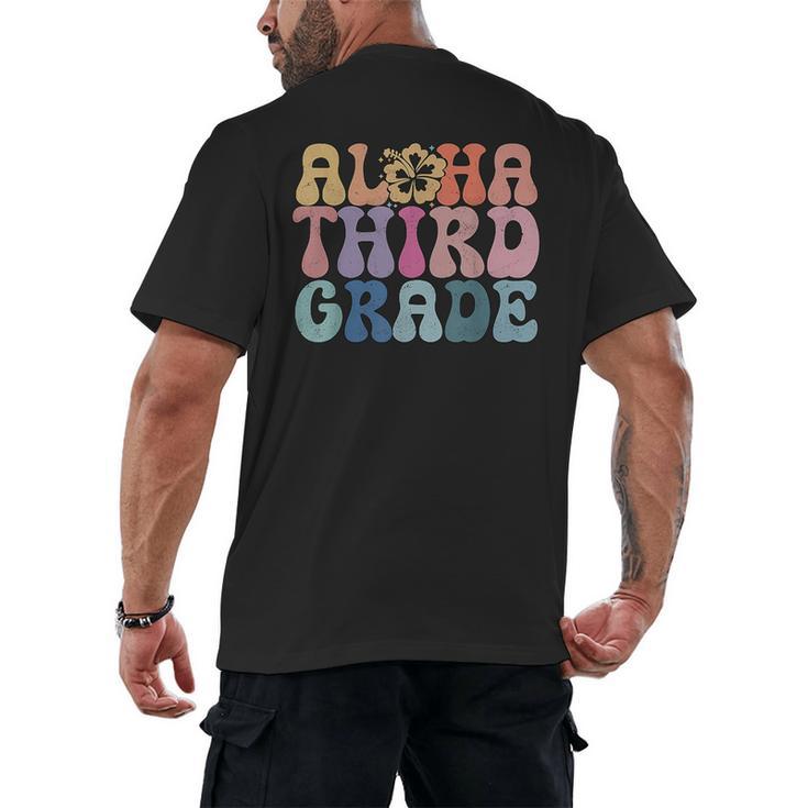 Retro Aloha Third Grade Teacher Summer Vacation Beach Hawaii Men's Back Print T-Shirt