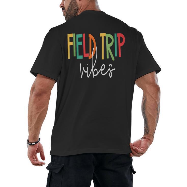 Retro Field Trip Vibes Vintage Field Trip Vibes Teacher Kids Men's Back Print T-Shirt