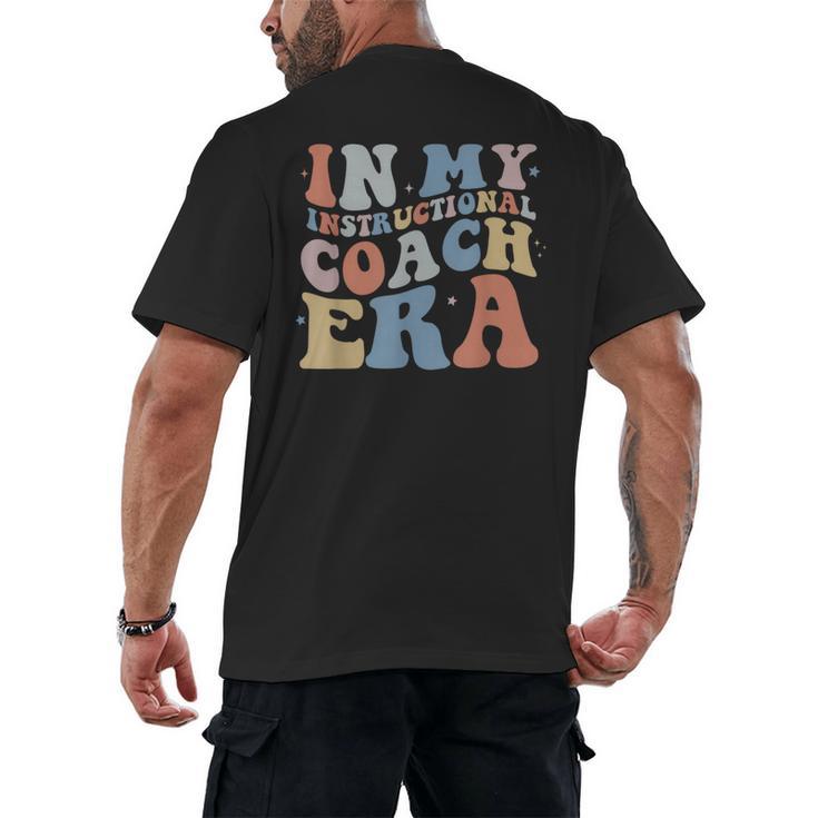 Retro Groovy In My Instructional Coach Era Teacher Men's Back Print T-Shirt