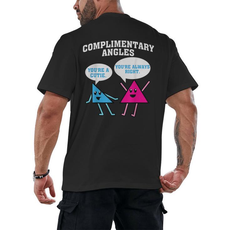 Right Acute Triangle Math Teacher Cool Geometry Men's Back Print T-Shirt