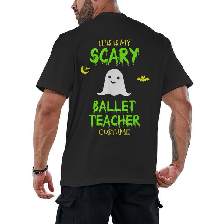Scary Ballet Teacher Costume Halloween Lazy Easy Men's Back Print T-Shirt