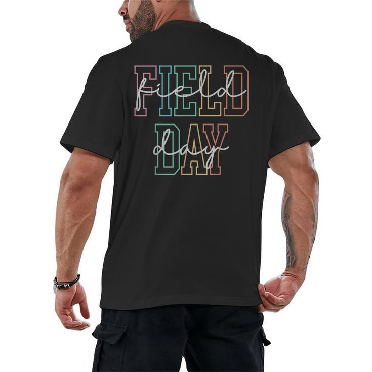School Field Day Happy Field Day Tee Teacher Life Summer Men's Back Print T-Shirt