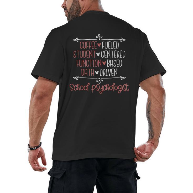 School Psychologist Coffee Student Teacher Psychology Men Women Men's Back Print T-Shirt