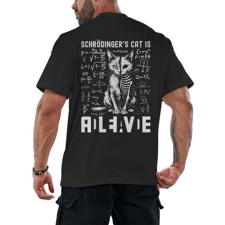 Schrodinger's Cat Dead And Alive Physics Teacher Men's Back Print T-Shirt