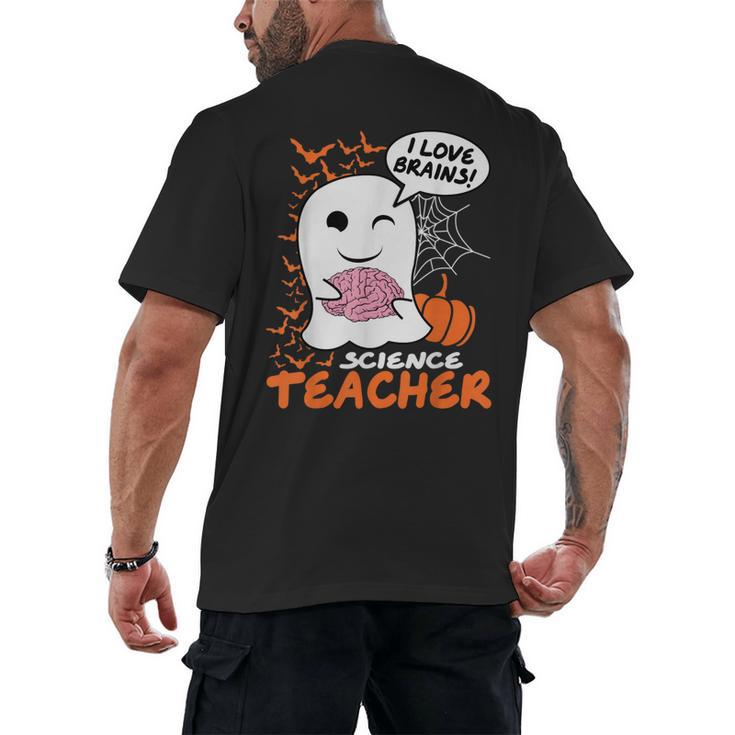 Science Teacher Cute Ghost Halloween Teacher Men Women Men's Back Print T-Shirt