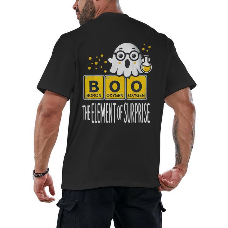 Science Teacher Halloween Elements Of Surprise Chemistry Men's Back Print T-Shirt