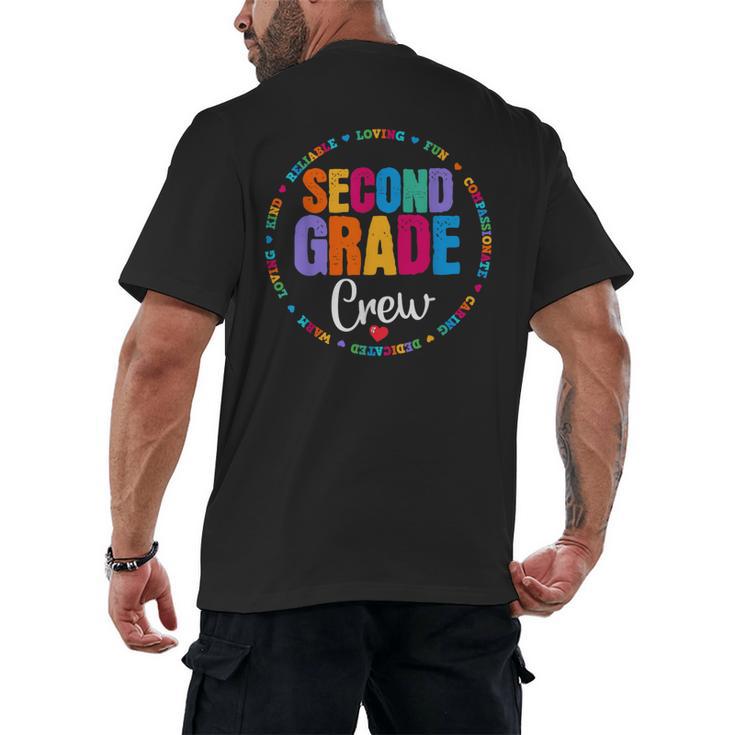 Second Grade Crew 2nd Back To School Teacher Team Squad Men's Back Print T-Shirt