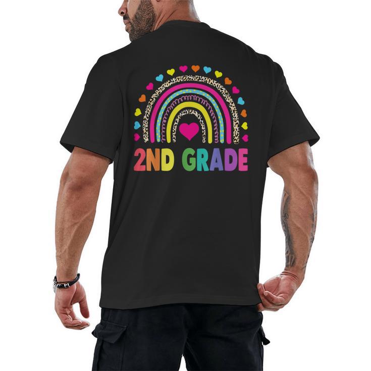 Second Grade Rainbow Girls Boys Teacher Team 2nd Grade Squad Men's Back Print T-Shirt