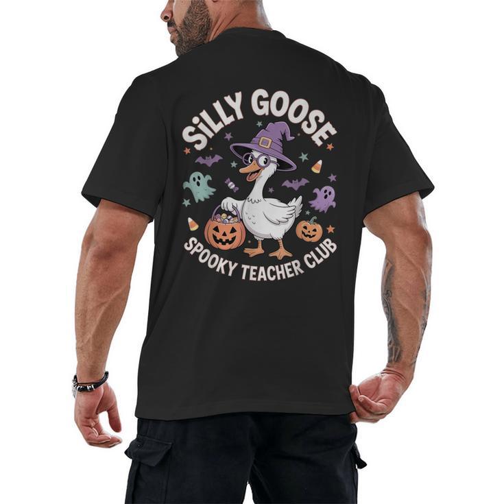 Silly Goose Spooky Teacher Club Halloween Witch Ghost Men's Back Print T-Shirt, trending gift