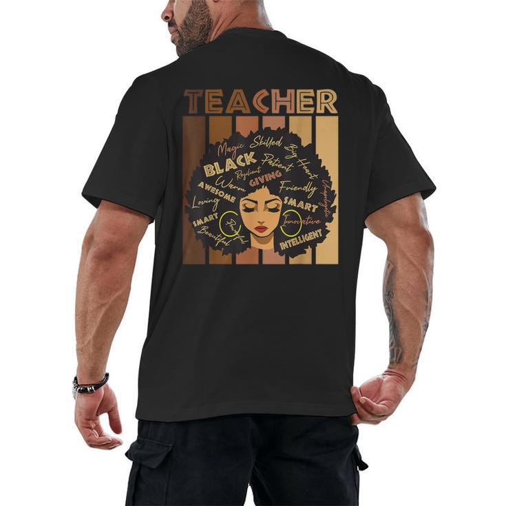 Smart Teacher Afro Girl Melanin African American Wowen Men's Back Print T-Shirt