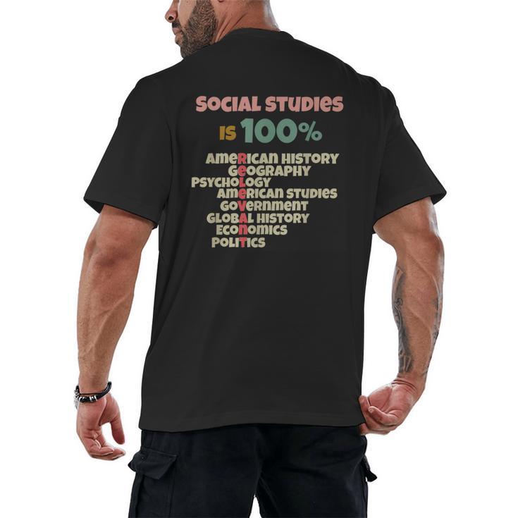 Social Studies Is Relevant History Teacher History Buff Men's Back Print T-Shirt