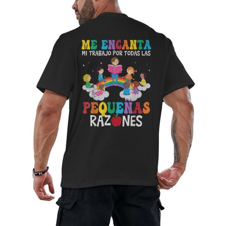 Spanish Teacher Bilingual Teacher Maestra Maestras Men's Back Print T-Shirt