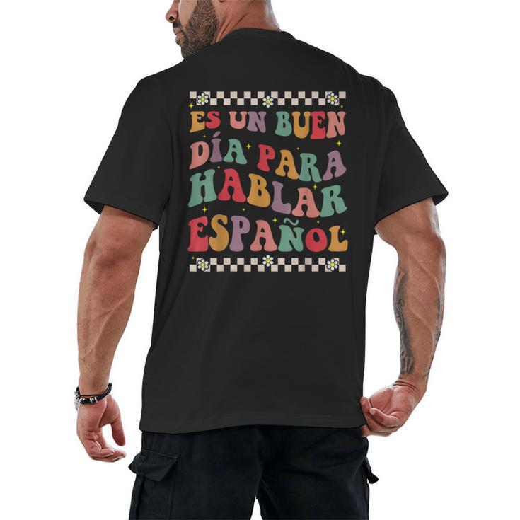Spanish Teacher Maestra Hablar EspañOl Bilingual Teacher Men's Back Print T-Shirt